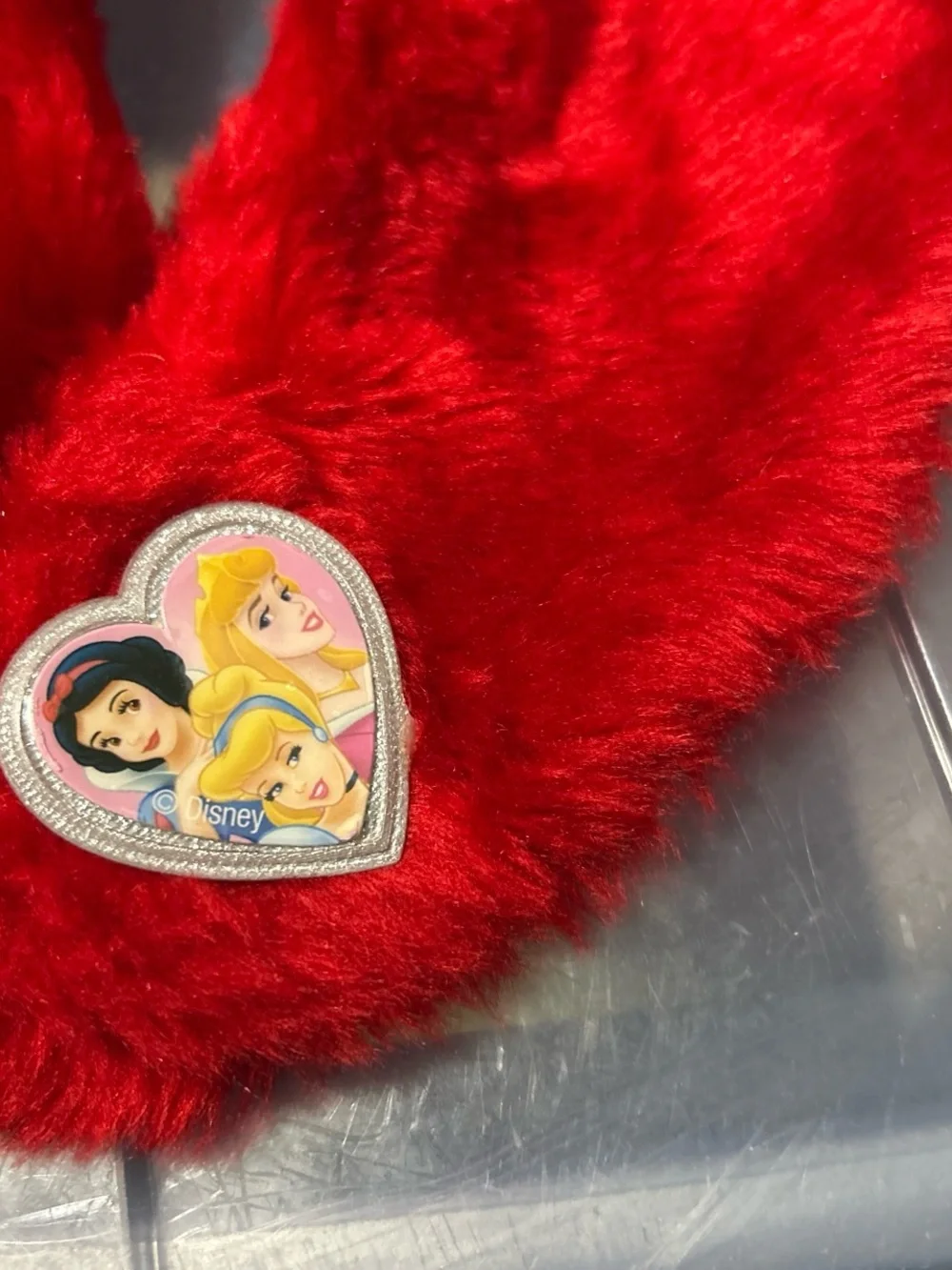 Disney Red Plush Princess Neck Warmer with Heart Patch